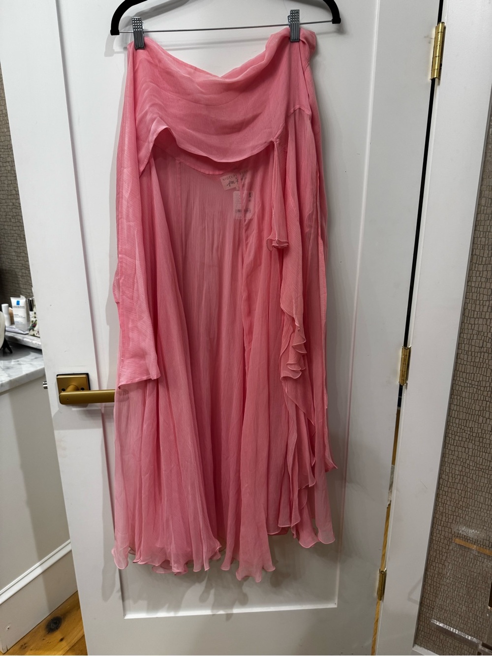 Free People Strapless Pink Chiffon strapless Dress or maxi skirt - Picture 5 of 5